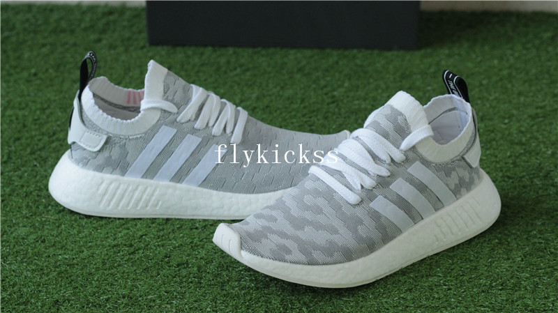 Adidas NMD R2 Primeknit Grey Pink BY9520 Real Boost